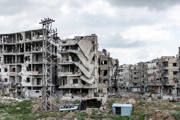 la ville  Alep en syrie après sa destruction