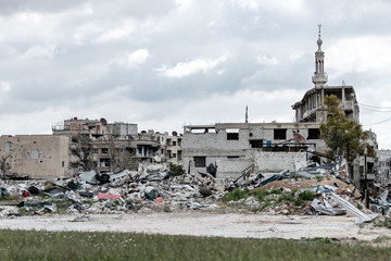 la ville  Alep en syrie après sa destruction