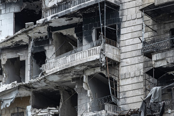la ville  Alep en syrie après sa destruction