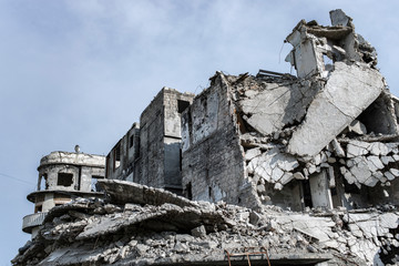 la ville  Alep en syrie apr&egrave;s sa destruction