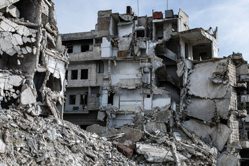 la ville  Alep en syrie après sa destruction