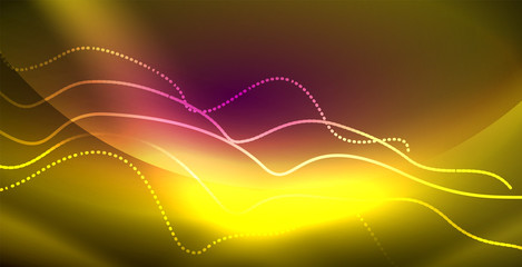 Neon lines shiny glowing background