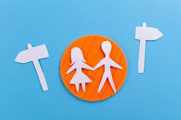 travel traffic sign and blue sky