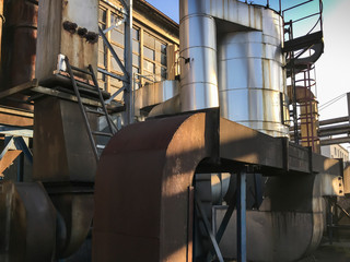 old rusty cyclone separator