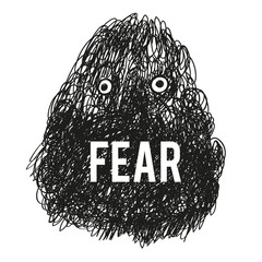 Fear monster illustration - vector graphic - 265473243
