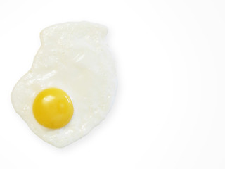 Isolated fried egg
