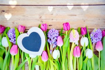 Frühlingsblumen - Blumenstrauß - Grußkarte