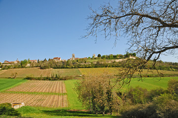 Le colline attorno al villaggio di Vezelay, - Borgogna, Francia