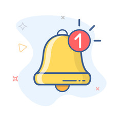 New notification icon vector. New message. Bell vector outline icon. 