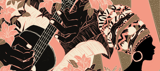 Illustration of Brazilian Samba music culture