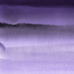 Violet ink and watercolor textures on white paper background. Paint leaks and ombre effects. Hand painted abstract image.