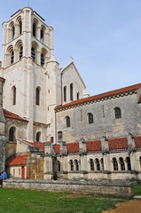 Fototapeta na wymiar Vezelay, l'Abbazia di Santa Maria Maddalena - Borgogna