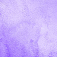 Violet ink and watercolor textures on white paper background. Paint leaks and ombre effects. Hand painted abstract image.