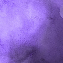 Violet ink and watercolor textures on white paper background. Paint leaks and ombre effects. Hand painted abstract image.