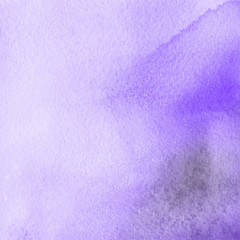 Violet ink and watercolor textures on white paper background. Paint leaks and ombre effects. Hand painted abstract image.