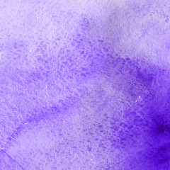 Violet ink and watercolor textures on white paper background. Paint leaks and ombre effects. Hand painted abstract image.