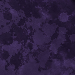 Violet ink and watercolor textures on white paper background. Paint leaks and ombre effects. Hand painted abstract image.