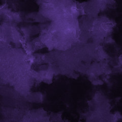 Violet ink and watercolor textures on white paper background. Paint leaks and ombre effects. Hand painted abstract image.