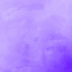 Violet ink and watercolor textures on white paper background. Paint leaks and ombre effects. Hand painted abstract image.