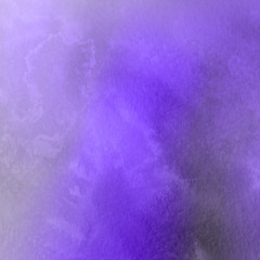 Violet ink and watercolor textures on white paper background. Paint leaks and ombre effects. Hand painted abstract image.