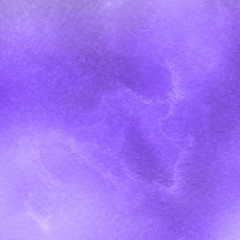 Violet ink and watercolor textures on white paper background. Paint leaks and ombre effects. Hand painted abstract image.