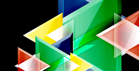 3d triangular vector minimal abstract background design, abstract poster geometric design