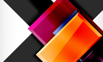 Colorful square and rectangle blocks background