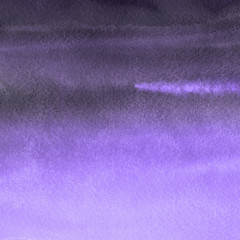 Violet ink and watercolor textures on white paper background. Paint leaks and ombre effects. Hand painted abstract image.