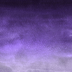 Violet ink and watercolor textures on white paper background. Paint leaks and ombre effects. Hand painted abstract image.