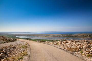 Croatia, view of the salina in Pag island