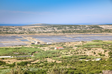 Fototapeta na wymiar Croatia, view of the salina in Pag island