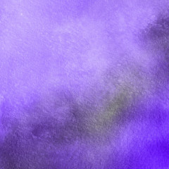 Violet ink and watercolor textures on white paper background. Paint leaks and ombre effects. Hand painted abstract image.