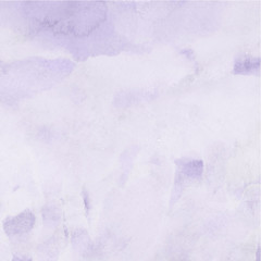 Violet ink and watercolor textures on white paper background. Paint leaks and ombre effects. Hand painted abstract image.