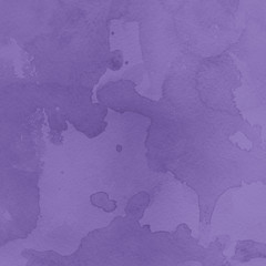 Violet ink and watercolor textures on white paper background. Paint leaks and ombre effects. Hand painted abstract image.