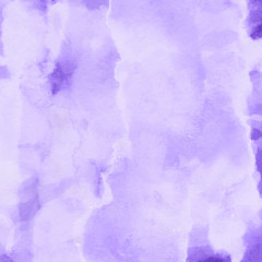 Violet ink and watercolor textures on white paper background. Paint leaks and ombre effects. Hand painted abstract image.