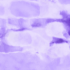 Violet ink and watercolor textures on white paper background. Paint leaks and ombre effects. Hand painted abstract image.