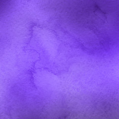 Violet ink and watercolor textures on white paper background. Paint leaks and ombre effects. Hand painted abstract image.