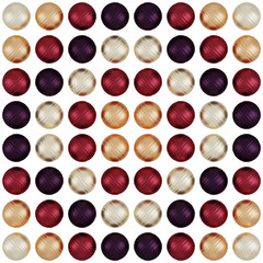 Sunset Eggplant Colors Wrapping Paper Seamless Pattern, Illustration With Brushed Waved Metallic Balls 3D Render, Orthographic Camera ..