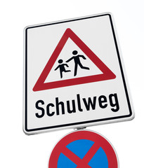 Schulweg Verkehrszeichen