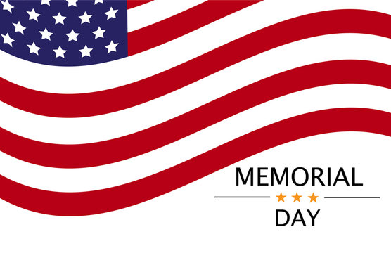 Vector background american flag of united states of south america. Memorial day.