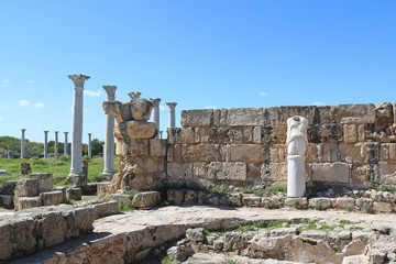 Romans ruins of the city of Salamis, near Famagusta, Northern Cyprus