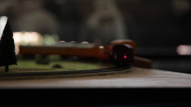 detail of vintage train model