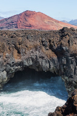 Los Hervideros caves in Lanzarote, Canary Islands. Spain
