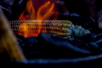 corn in fire
