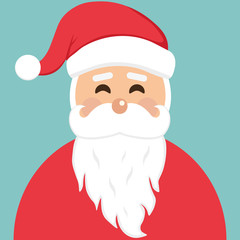 Santa's head with his beard to be used for text