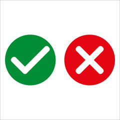 Checkmark and Cross Icons.EPS 10