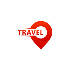 Travel Point Logo Template Design Vector, Emblem, Design Concept, Creative Symbol, Icon