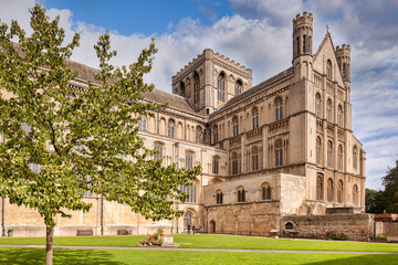 Fototapeta na wymiar South Face of Peterborough Cathedral, Cambridgeshire, England, UK