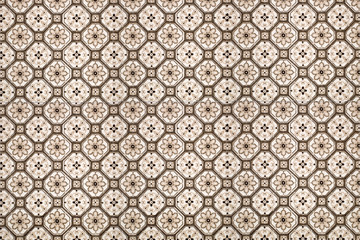 vintage ceramic tiles wall decoration.Turkish ceramic tiles wall background