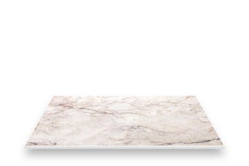 top table marble isolated on white background